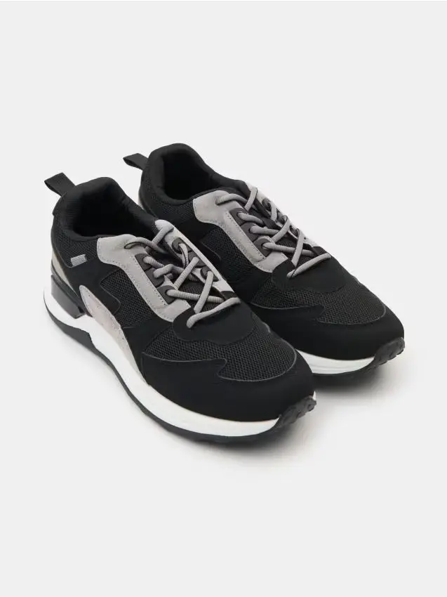 Sinsay Sneakers sportivi con inserti in mesh - nero
