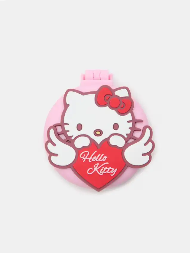Spazzola per capelli con specchio Hello Kitty - rosa