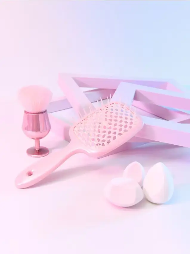Spazzola per capelli - rosa pastello