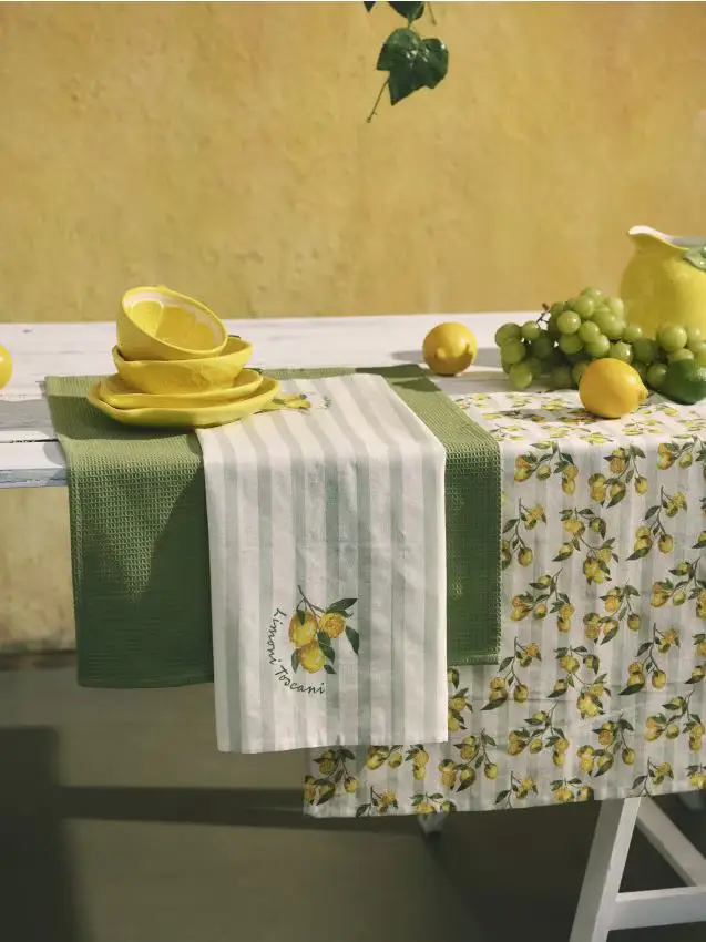 Strofinacci da cucina con motivo di limoni 3 pack - giallo
