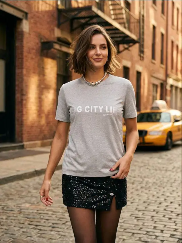 Sinsay T-shirt Argento 4898273