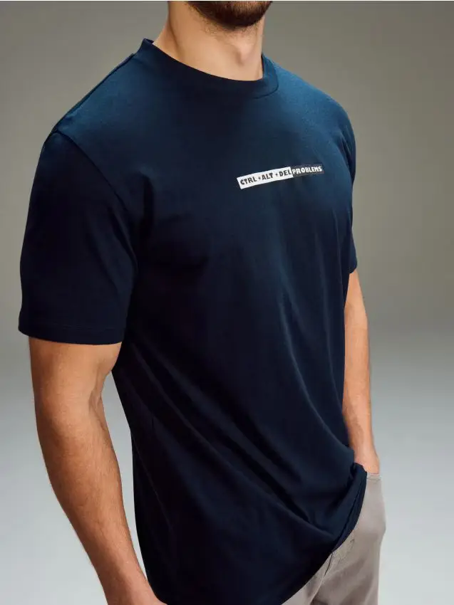 Sinsay T-shirt Blu 4425927