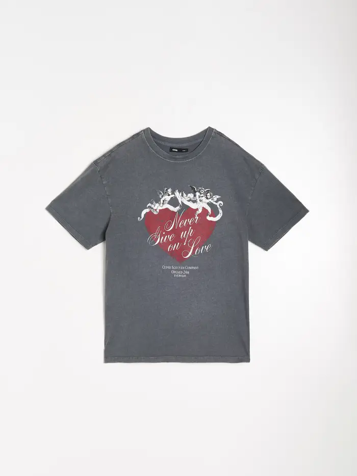 Sinsay T-shirt Grigio 4991008 miniatura 3