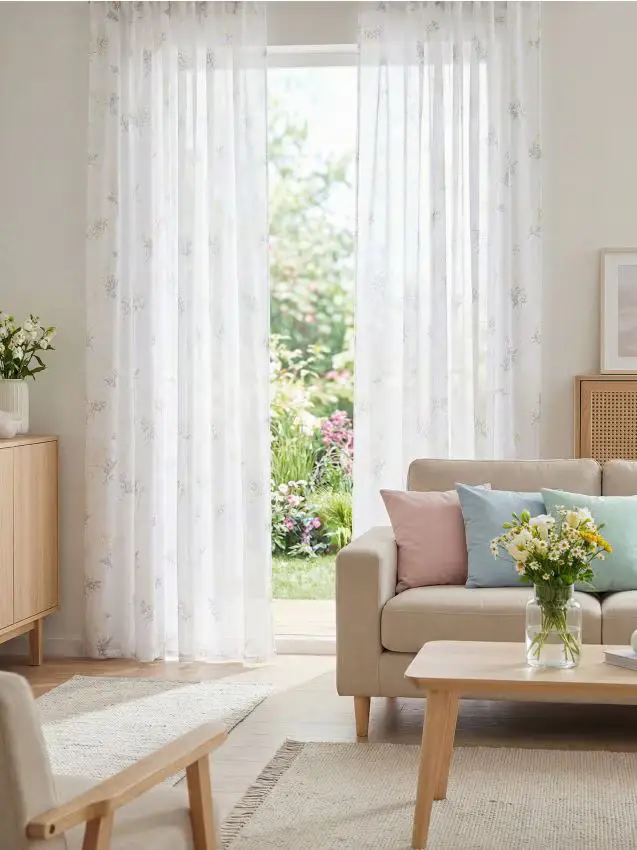 Sinsay Tenda con nastro arricciatore a fiori - multicolor