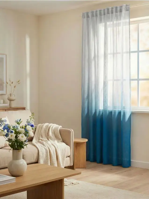 Sinsay Tenda ombre con nastro arricciatore - blu