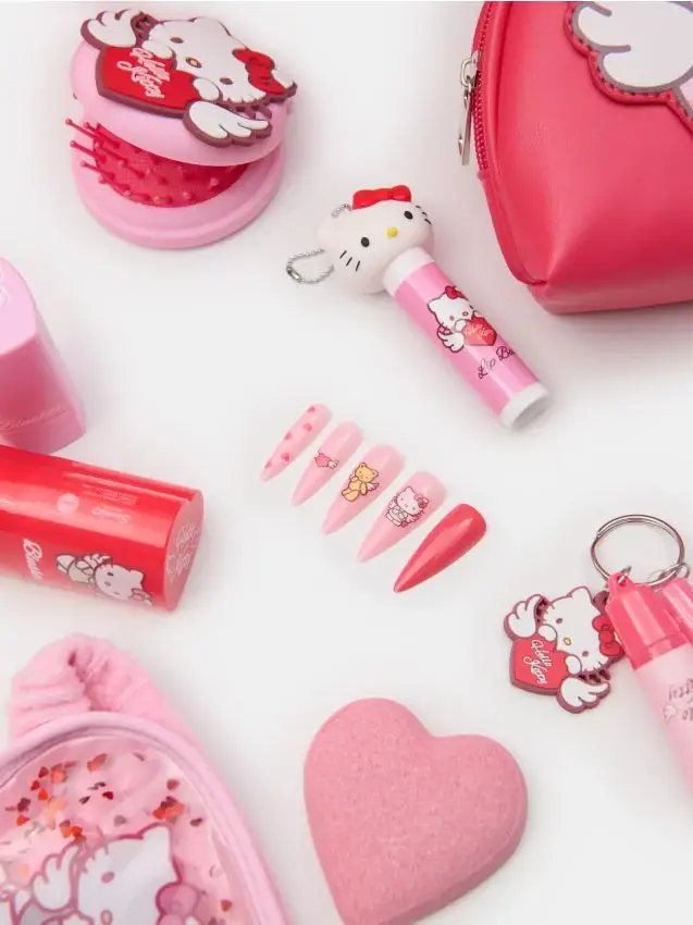 Sinsay Unghie finte a forma di mandorla Hello Kitty - rosa