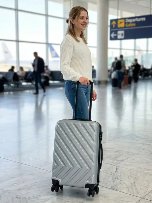 Valigia rigida da viaggio con ruote - grigio chiaro