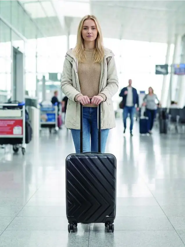 Valigia rigida da viaggio con ruote - nero