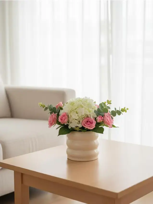 Sinsay Vaso in ceramica dalla forma ondulata - beige