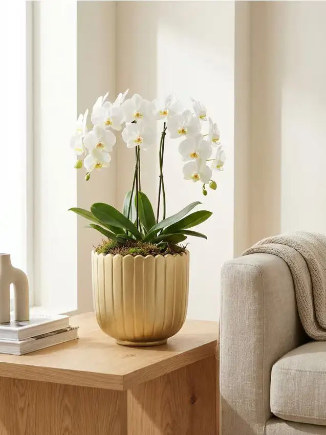 Sinsay Vaso in ceramica scanalato - oro