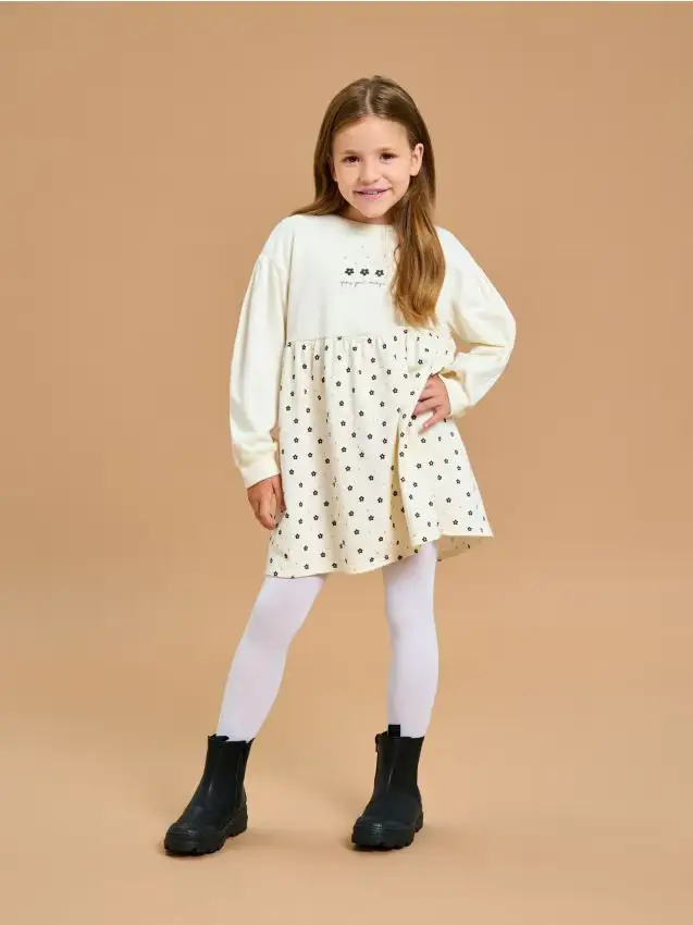 Sinsay Vestito floreale - panna