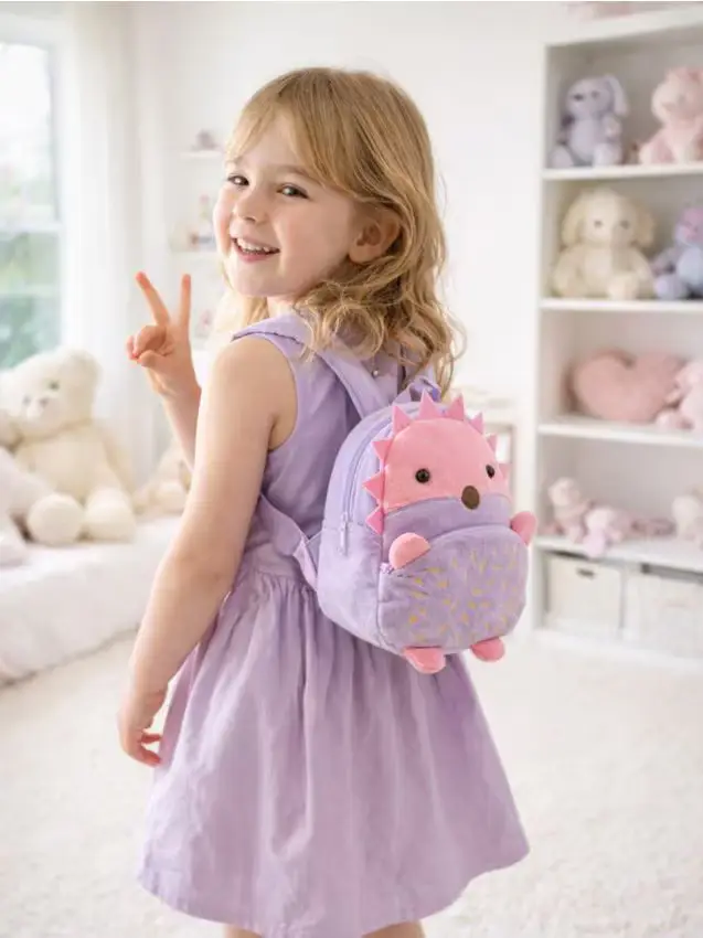 Sinsay Zaino con motivo riccio - orchidea