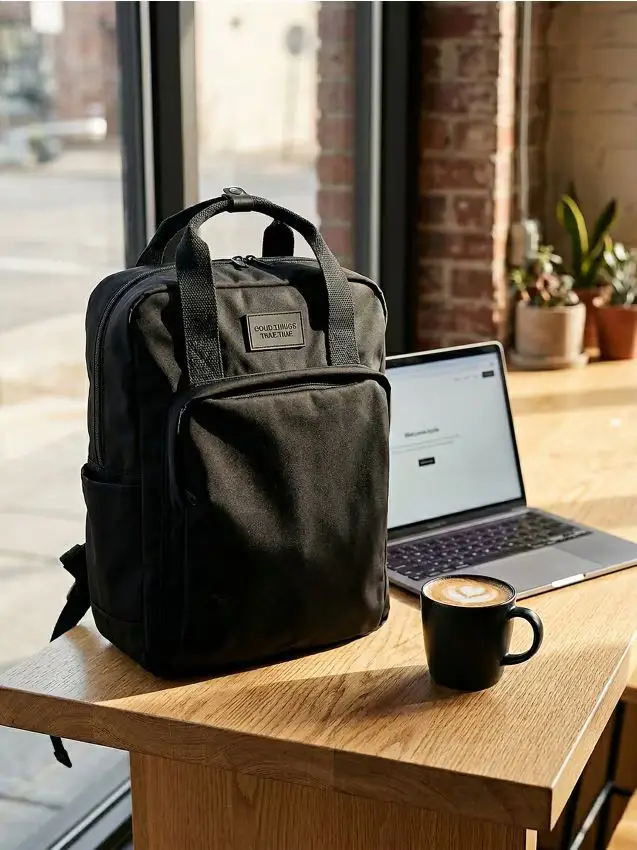 Sinsay Zaino con tasca per computer portatile - nero
