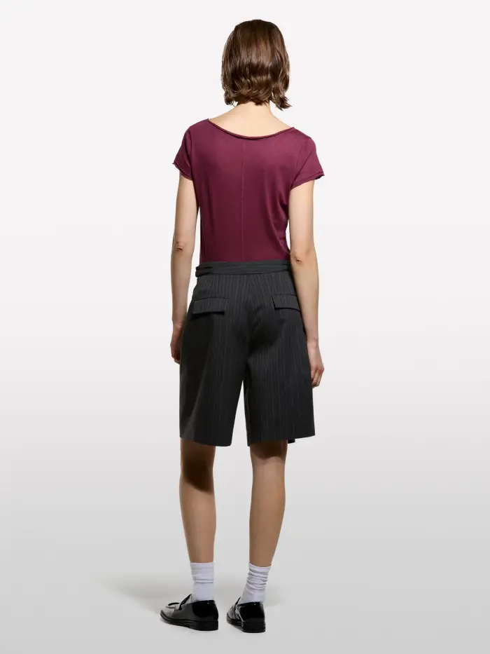 Sisley Bermuda Gessati, Donna, Nero