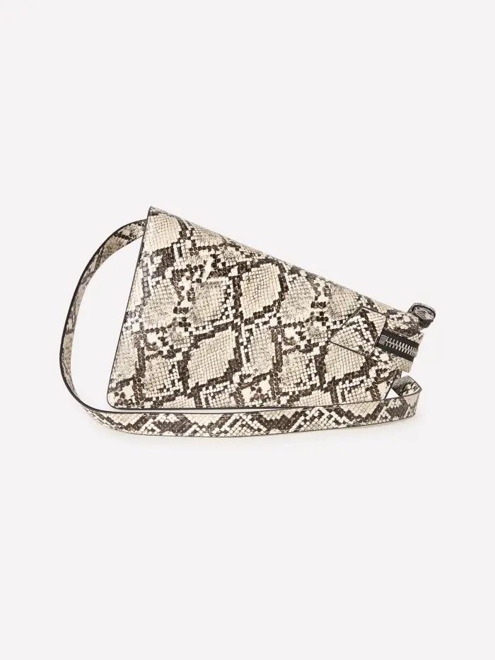 Borsa Asimmetrica Pitonata, Donna, Multicolore miniatura 3