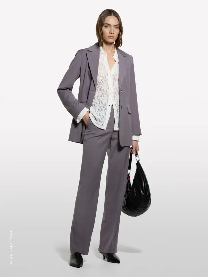 Sisley Camicia In Pizzo, Donna, Bianco