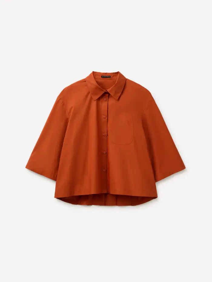 Sisley Camicia Svasata Con Pieghe, Donna