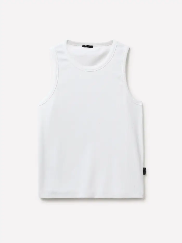 Sisley Canotta A Costine, Uomo, Bianco