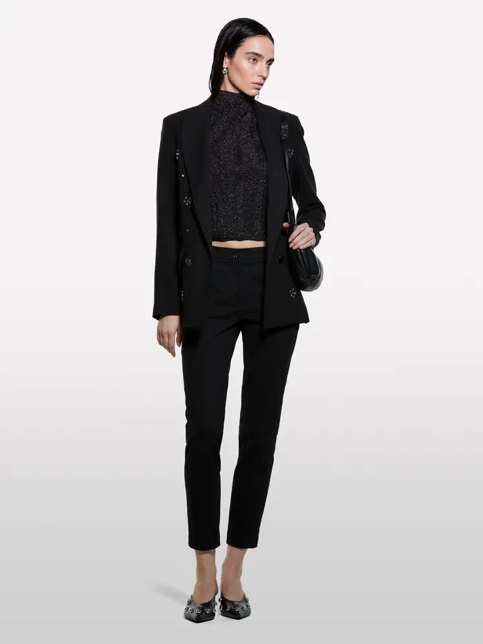 Chino Slim Fit Neri, Donna, Nero