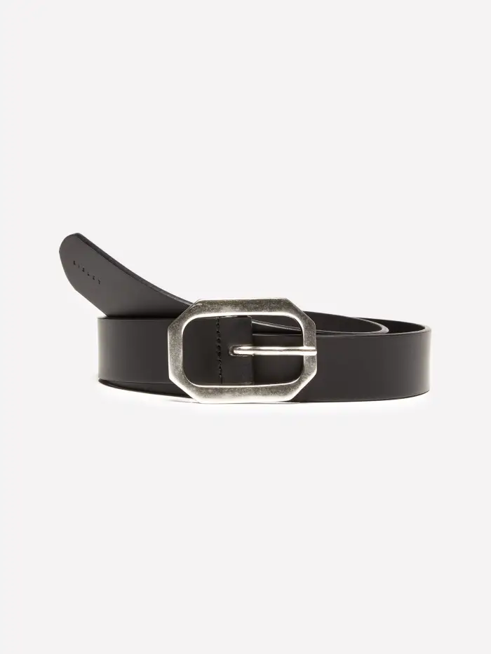Sisley Cintura In Pelle, Donna, Nero