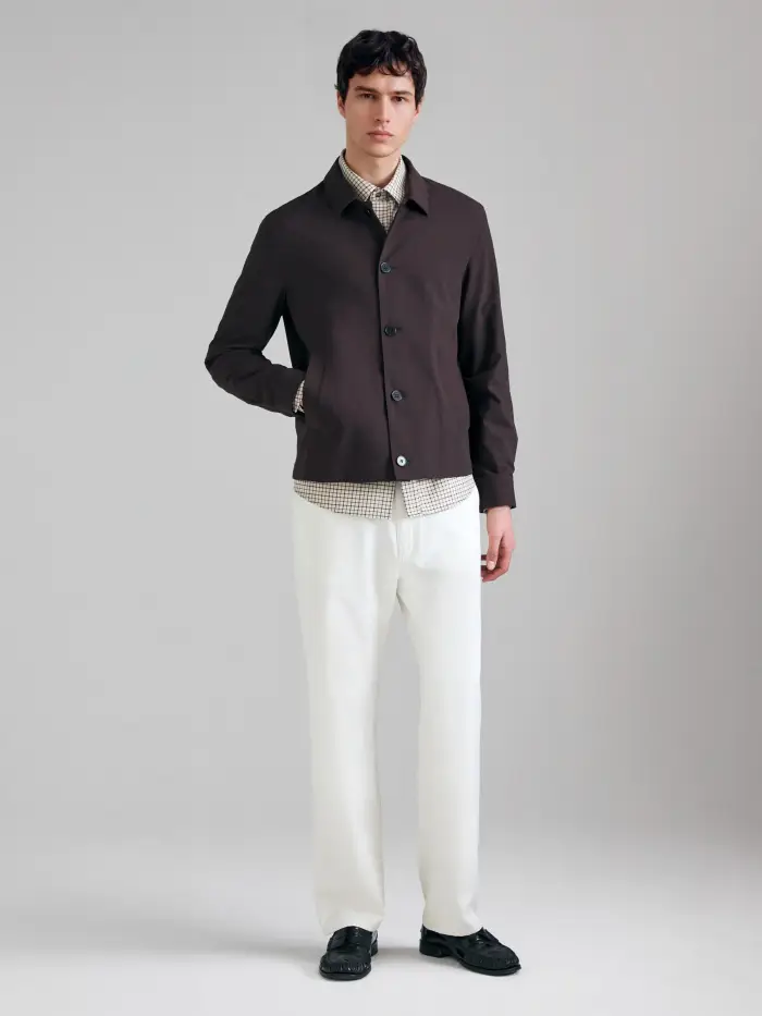 Sisley Giacca-camicia Regular Fit, Uomo, Marrone Scuro