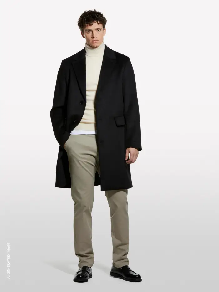 Sisley Maglia Collo Alto, Uomo, Bianco Panna