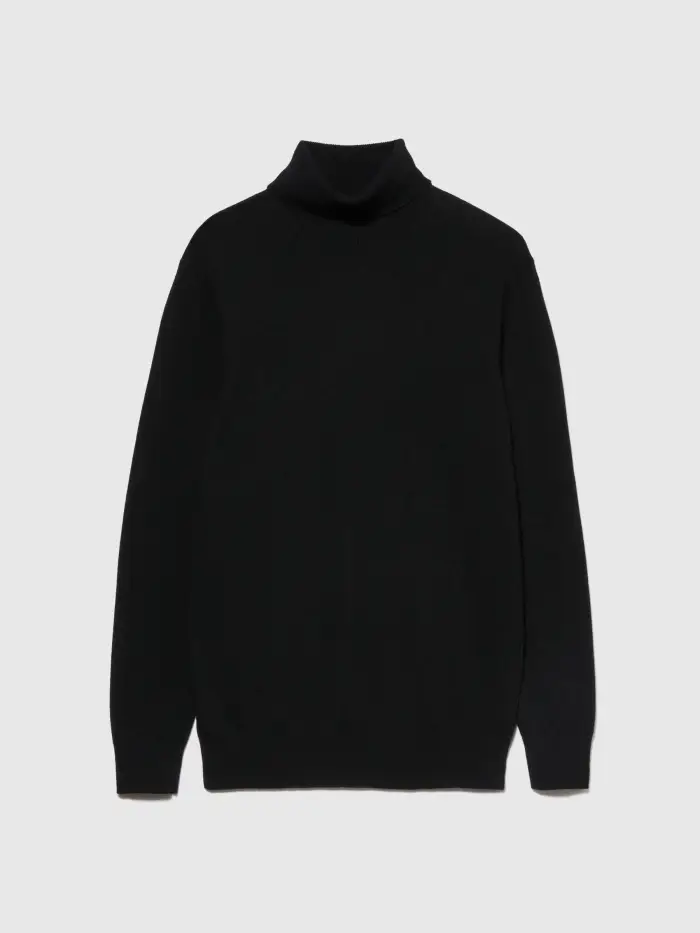 Sisley Maglia Collo Alto, Uomo, Nero