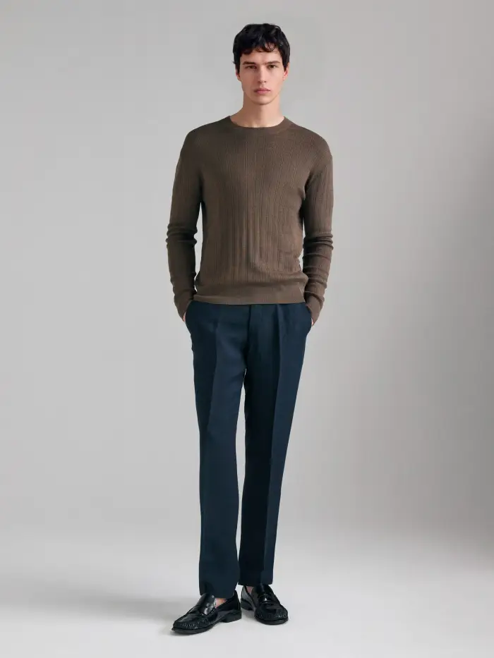 Sisley Maglia Girocollo, Uomo, Marrone Scuro