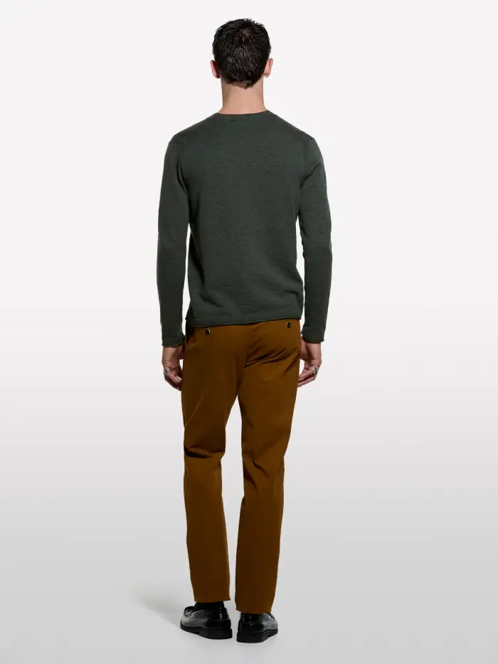 Sisley Maglia Regular Fit Verde Militare Con Girocollo, Uomo, Verde Scuro