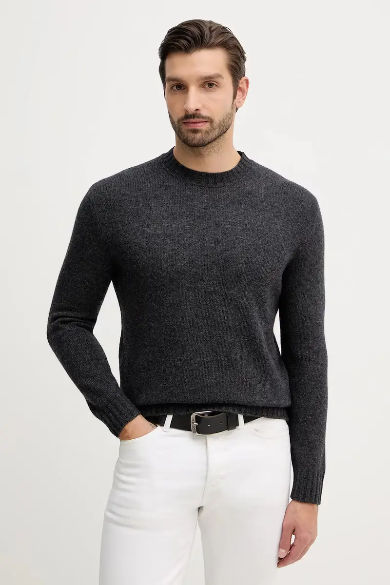 Sisley maglione con lana colore grigio 18AYS104L