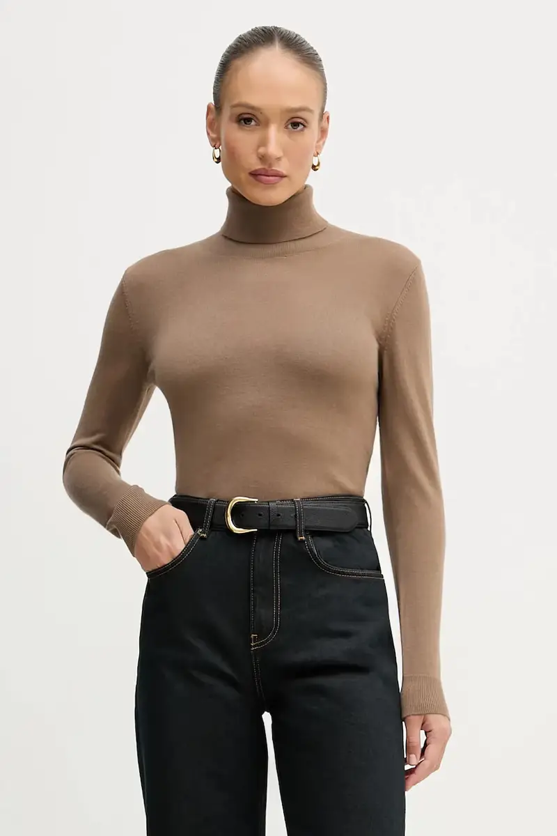 Sisley maglione donna colore marrone 11BAM201C