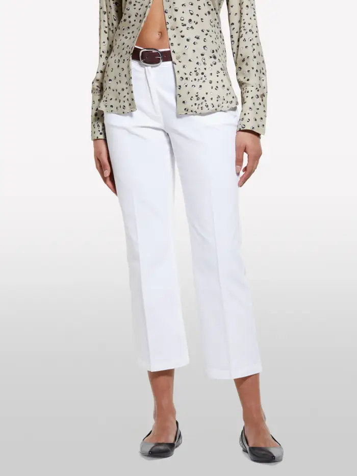 Sisley Pantaloni Flare Fit Bianchi, Donna, Bianco