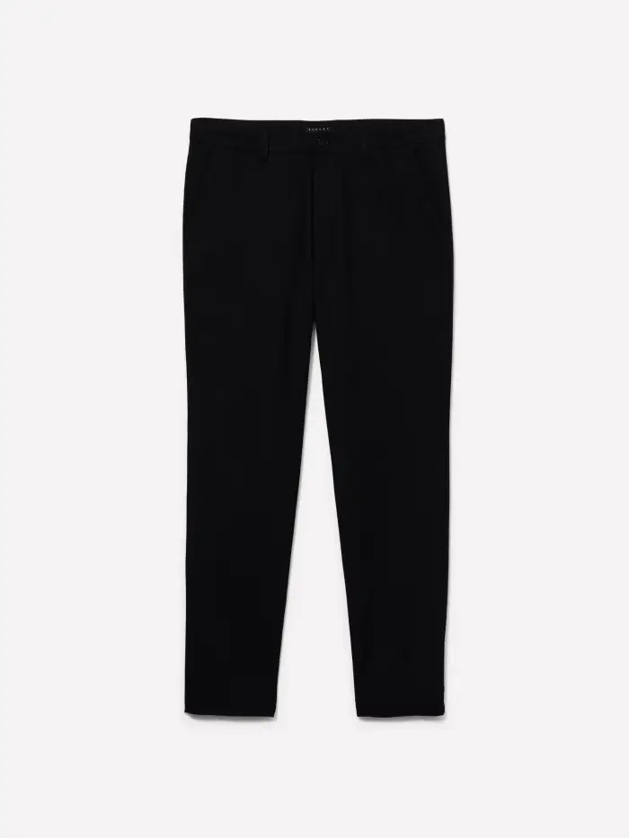Sisley Pantaloni Neri Slim Comfort Fit, Uomo, Nero