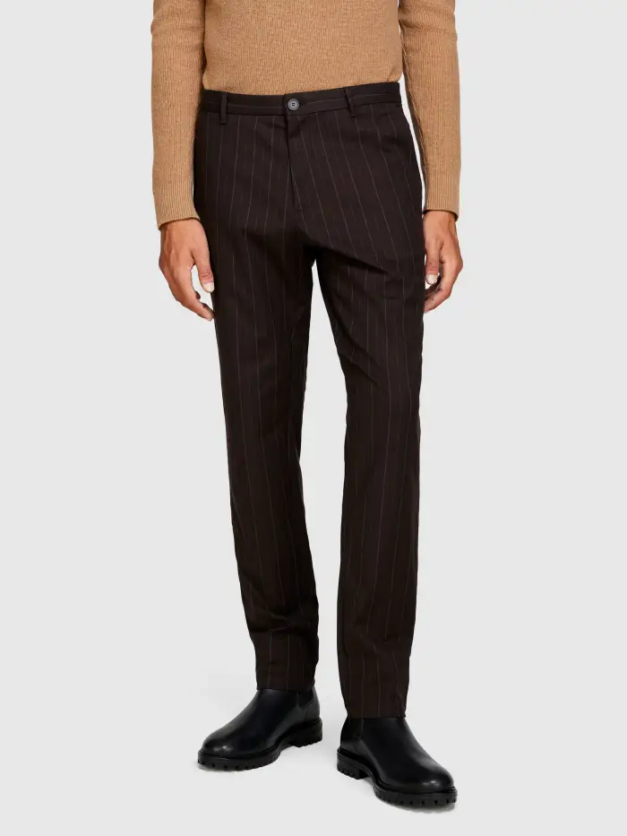 Sisley Pantaloni Slim Fit, Uomo, Marrone Scuro