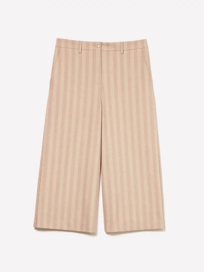 Sisley Pantaloni Svasati, Donna, Beige