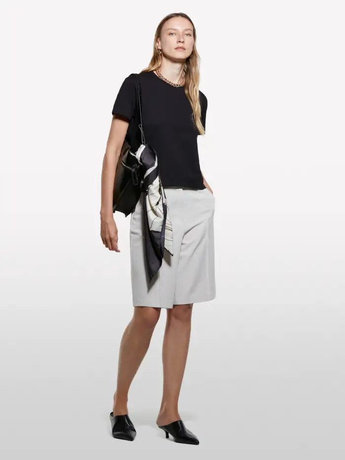 T-shirt Boxy Fit, Donna, Nero