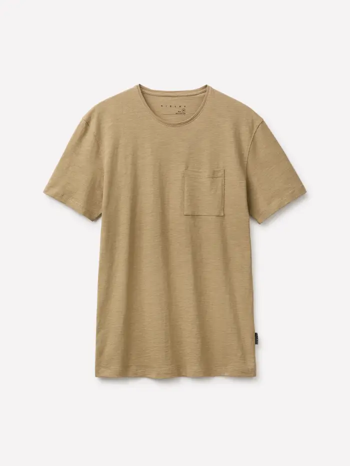 Sisley T-shirt Con Taschino, Uomo, Marrone