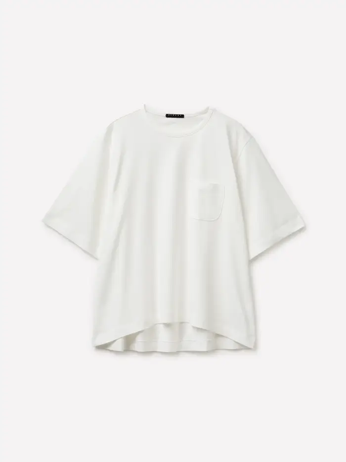 T-shirt Svasata In Puro Cotone, Donna, Bianco