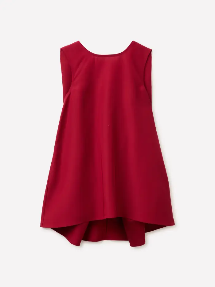 Sisley Top Con Torchon, Donna, Rosso