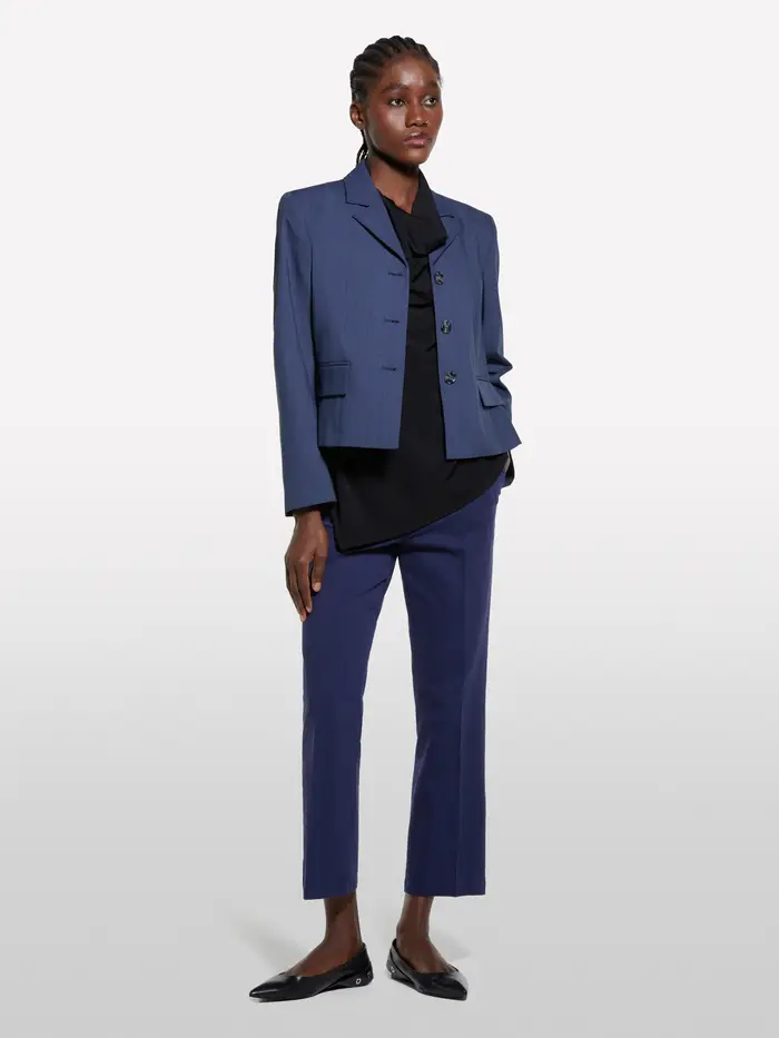 Top Nero Drappeggiato, Donna, Nero