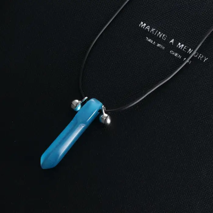 Collana di moda Naruto Hokage Tsunade Uzumaki Collana Ciondoli Collana Gioielli Uomo Donna blu