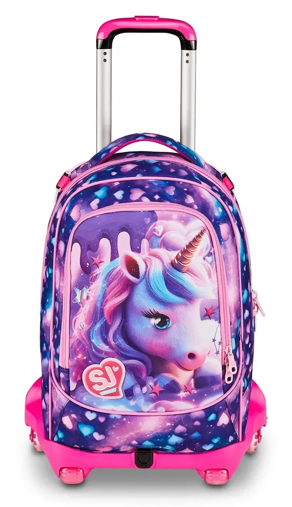 Trolley scuola SJ Jack 8 ruote Pixie Unicorn