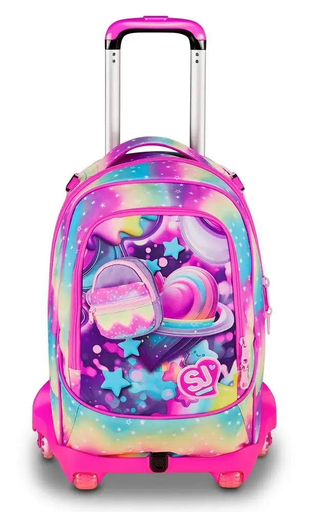 Trolley scuola SJ Jack 8 ruote Soft Pouch Girl