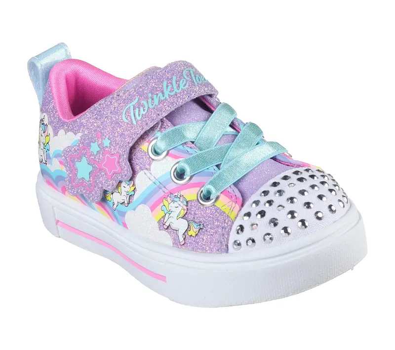 Bambini TWINKLE SPARKS JUMPIN' CLOUDS Sneakers Lavanda | Skechers Blu fiocco di neve