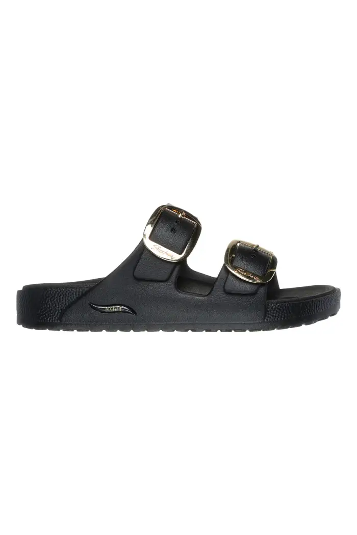 Ciabatte Nere Skechers Foamies Arch Fit Cali Breeze Gold Star [NERO]