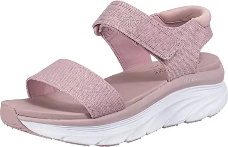 Skechers D'lux Walker Nuovo Blocco, Sandali Donna, Roso Light Pink, 38 EU