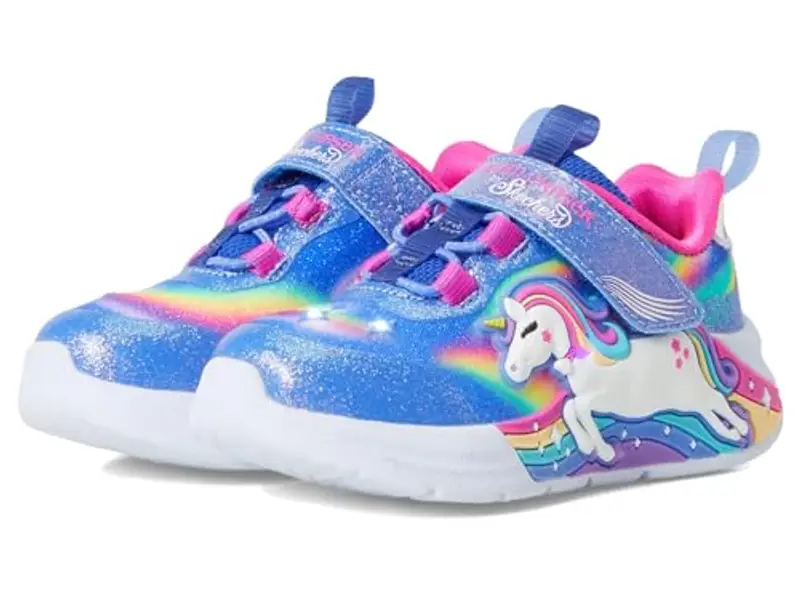 Skechers Girls 314802l Nvmt Sneaker, Blu multicolore., 21 EU