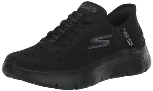 Skechers Go Walk Flex Grand Entry Donna, Black Textile/Trim, 40.5 EU