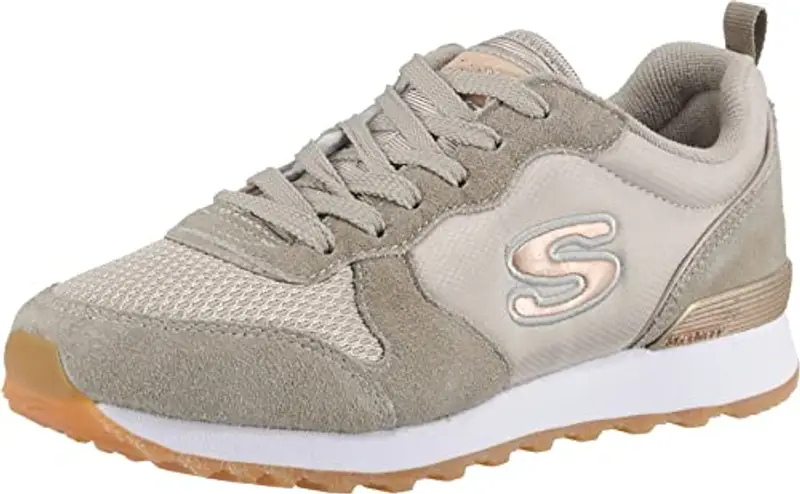 Skechers Og 85 Goldn Gurl, Sneaker a Collo Basso Donna, Gray Taupe, 38 EU