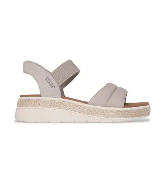 per donna 114413 Sandali slip-in Bobs Sun Ray taupe (41), Basso, 3 a 5cm, Nessuno, Casual